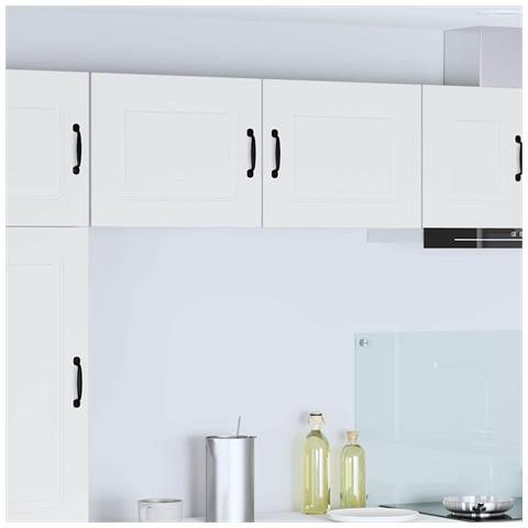 Pensile cucina 2 pcs Bianco 50 x 31 x 40 cm Legno multistrato - Foto 2