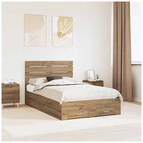 Struttura del letto con cassetto con testiera Legno multistrato - Foto 2