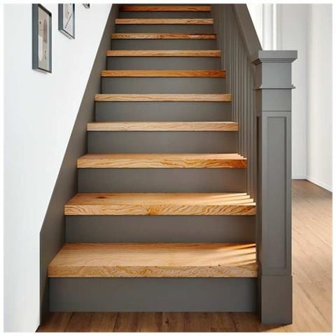 Gradini 20 pz Marrone Chiaro 80x30x2 cm Legno Massello Rovere - Foto 2