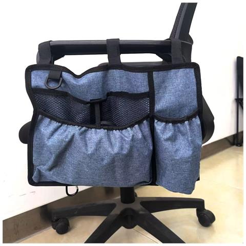 Borsa Laterale Sospesa Per Sedia A Rotelle /sedia Da Spiaggia /passeggino - Organizer Per Ausili Per La Mobilità Blue - Foto 1