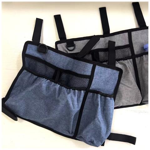 Borsa Laterale Sospesa Per Sedia A Rotelle /sedia Da Spiaggia /passeggino - Organizer Per Ausili Per La Mobilità Blue - Foto 4