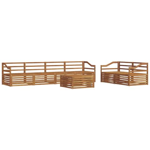 Set di divani da esterno 7 pcs Naturale - Foto 1