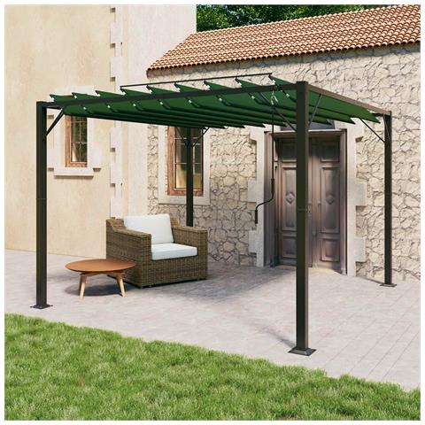 Gazebo con tetto ventilato Verde 3 x 3 x 2,14 m - Foto 2