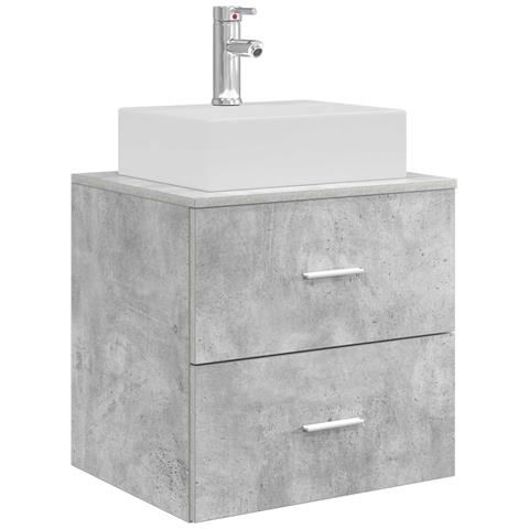 Mobile Lavabo da Parete Grigio Cemento 49,5 x 41 x 62,5 cm - Foto 1
