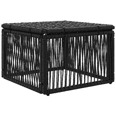 Poggiapiedi Nero polyrattan - Foto 2
