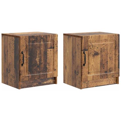 Armadio da Notte 2 pcs Legno antico 43 x 34,5 x 47 cm - Foto 1