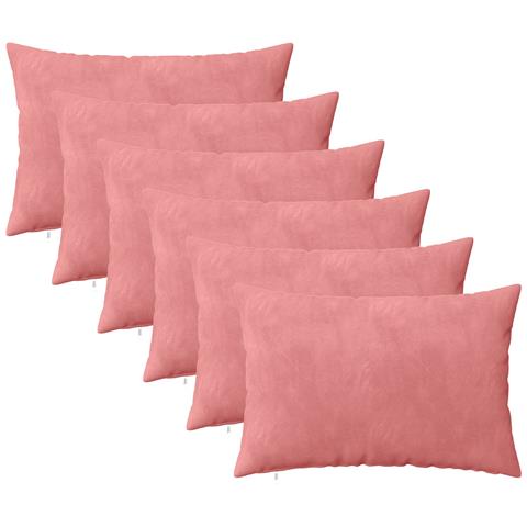 Cuscino con cuscino HEERLEN 6 pz Rosa Velluto - Foto 1