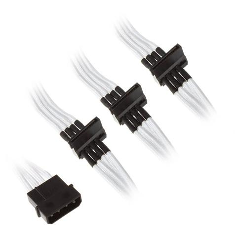 Adattatore 4pin to 4 SATA 300mm, bianco - Foto 1