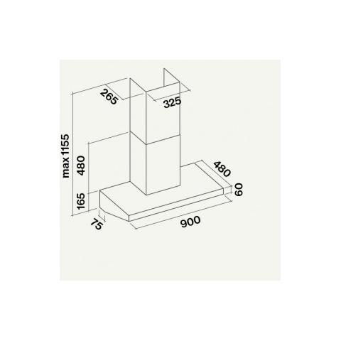 Cappa a Parete CMHN90 Aspirante 90 cm Colore Acciaio Inox - Foto 6
