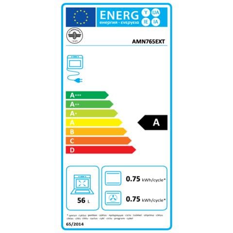 Cucina Elettrica AMN765EXT 5 Fuochi a Gas Forno Elettrico Classe A Dimensioni 70 x 60 cm Colore Inox Serie Americana - Foto 3