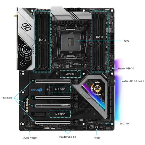 X299 Taichi Clx Lga 2066 8 X Ddr4 Max 256gb 4200mhz Xmp Scheda Madre - Foto 7