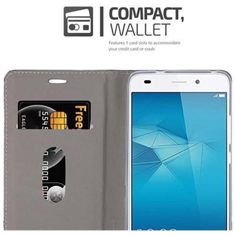 Custodia Compatibile Con Honor 5c In Blu Scuro Nero - Coperchio Protettiva Con Chiusura Magnetica, Funzione Stand E Tasca Per Le Carte - Foto 8