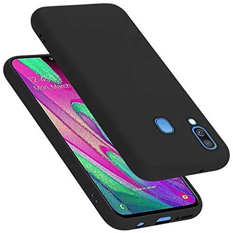 Custodia Compatibile Con Samsung Galaxy A40 In Liquid Nero - Coperchio Protettivo In Silicone Tpu Flessibile - Foto 1