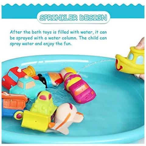 Bagno Di Giocattoli Acquatici Bagno Di Veicoli Giocattoli (8pcs) Baby Molli Bath Time Giocattoli Vasca Da Bagno Learning Auto Giocattoli E Vasca Da Bagno Camion Giocattoli Per I Pi Piccoli - Foto 4