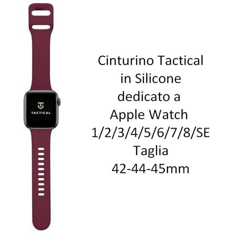 Cinturino 798 Originale Silicone Per Apple Watch 1-2-3-4-5-6-7-8-se 42 44 45mm Wine Red - Foto 2