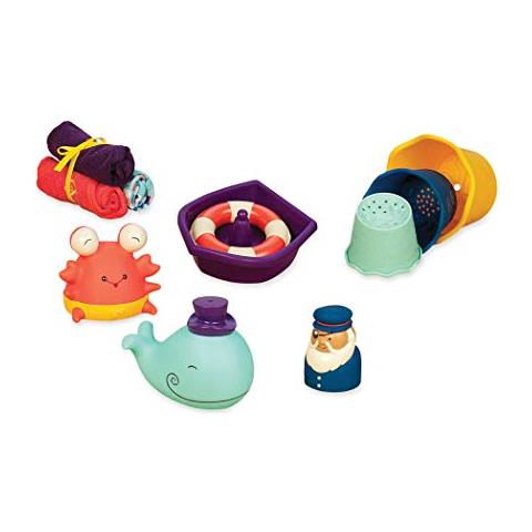 B Toys A Wee B Splashy Baby Bath Toys A Starter Kit Per Vasca Da Bagno Per Bambini (11 Pezzi) Per Bambini 0+ (bx1568z) - Foto 1