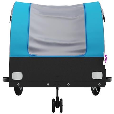 Rimorchio Da Bici Nero E Blu 45 Kg In Ferro - Foto 2