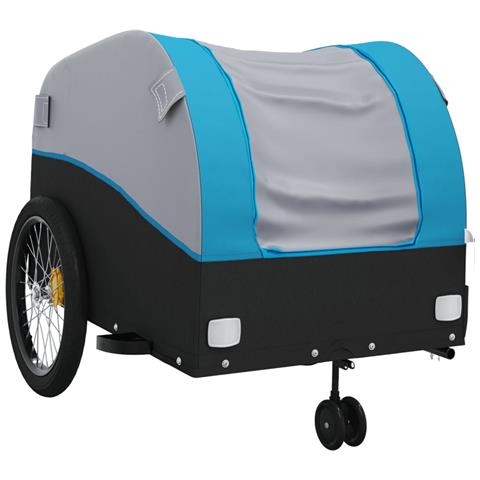 Rimorchio Da Bici Nero E Blu 45 Kg In Ferro - Foto 10