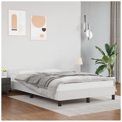 Giroletto senza Materasso Bianco 120x190 cm Similpelle - Foto 3