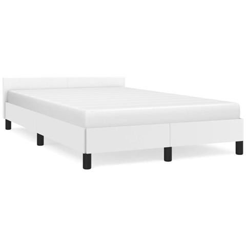 Giroletto senza Materasso Bianco 120x190 cm Similpelle - Foto 1