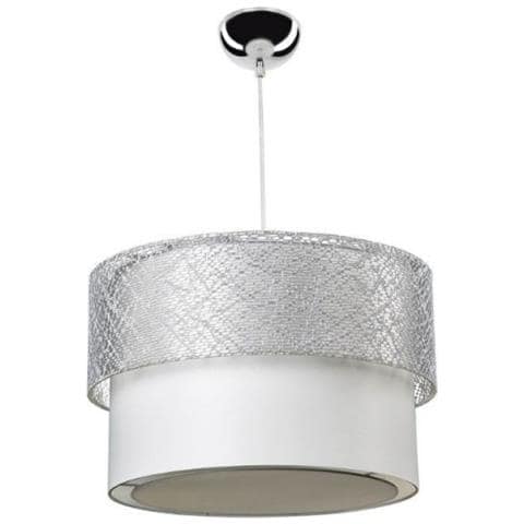 Lampada A Sospensione Polo Mdl2355 In Tessuto Grigio - Foto 1