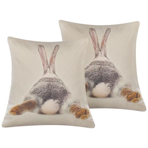 Set Di 2 Cuscini Buxus 45 X 45 Cm Tortora - Foto 2