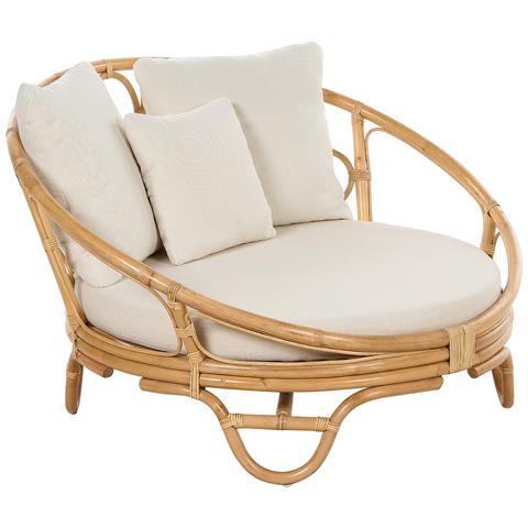 Set Di 2 Lettini Da Giardino Rattan Naturale Rossano - Foto 2