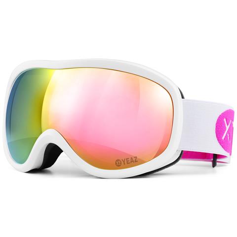 Maschera Steeze Occhiali Da Sci E Snowboard Rosa /bianco - Foto 1