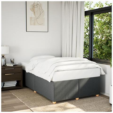 Giroletto Senza Materasso Grigio Scuro 120x200 Cm Tessuto - Foto 1