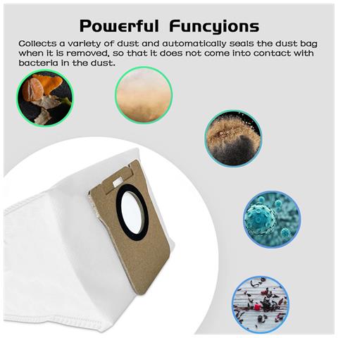 Sacchetti Per La Polvere Per Xiaomi Robot Vacuum X20+ (confezione Da 8) - Foto 7