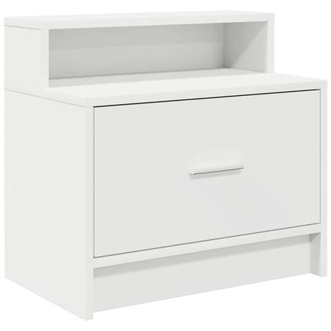 Comodino Con Cassetto Bianco 51x31x47 Cm - Foto 2