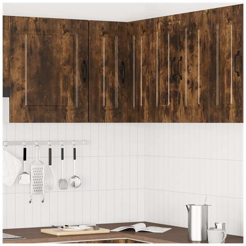 Pensile Da Cucina Ad Angolo Kalmar Rovere Fumo In Truciolato - Foto 3