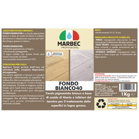 Fondo Bianco40 1kg - Fondo Bianco Per Legno Interno - Foto 2