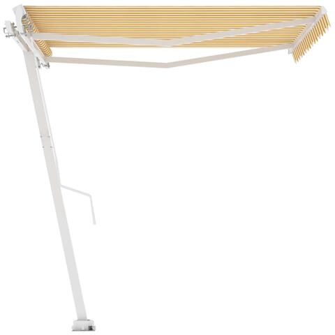 Lusso Casadino -  Tenda Da Sole Autoportante Manuale 350x250 Cm Gialla/bianca - Foto 1