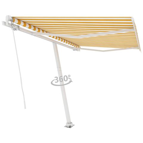 Lusso Casadino -  Tenda Da Sole Autoportante Manuale 350x250 Cm Gialla/bianca - Foto 2