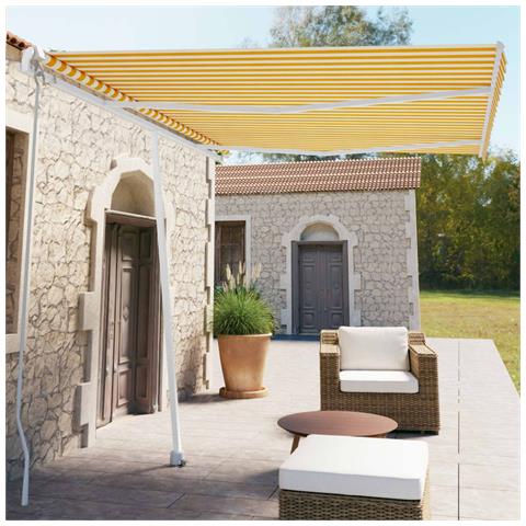 Lusso Casadino -  Tenda Da Sole Autoportante Manuale 350x250 Cm Gialla/bianca - Foto 8