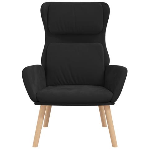 Poltrona Relax Nera In Velluto - Foto 2