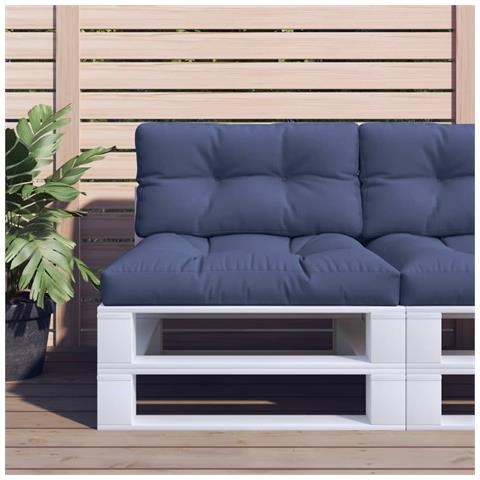 Cuscino Per Pallet Blu Marino 120x40x12 Cm In Tessuto - Foto 8