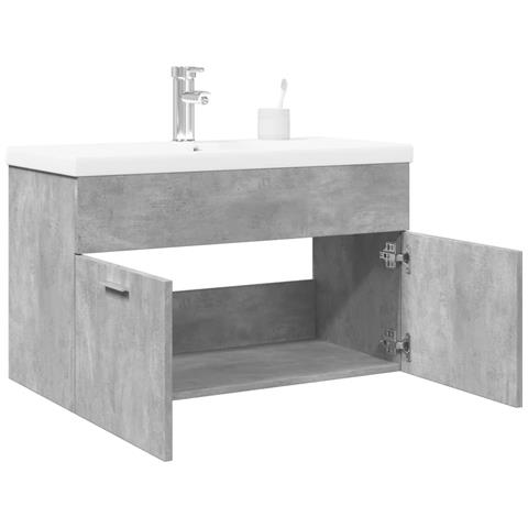 Mobile da Bagno con Lavabo Integrato Grigio Cemento - Foto 2