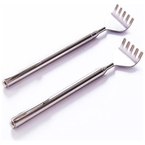 Set Da 2 Gratta Schiena Telescopici In Acciaio Inossidabile - Estensibili E Portatili - Foto 1