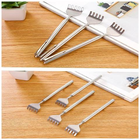 Set Da 2 Gratta Schiena Telescopici In Acciaio Inossidabile - Estensibili E Portatili - Foto 4