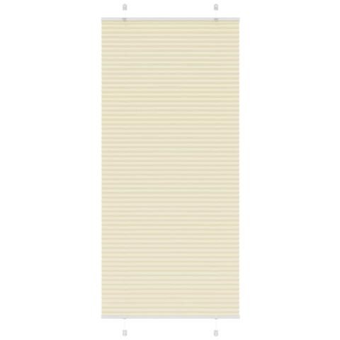 Tenda Plissettata Crema 95x200 cm Larghezza Tessuto 94,4 cm - Foto 1