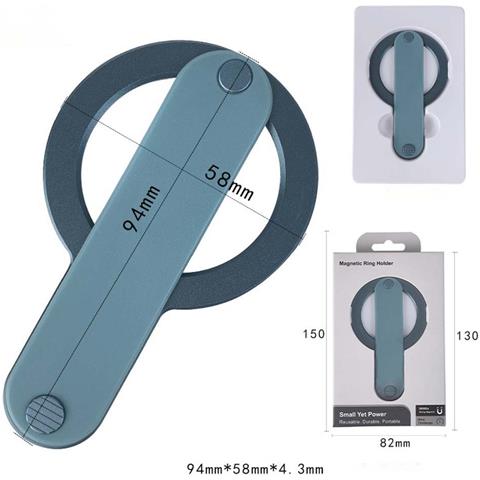 Supporto Magnetico Per Telefono Con Cinturino - Lega Di Alluminio E Tpu - Compatibile Con Ricarica Wireless Green - Foto 5