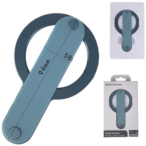 Supporto Magnetico Per Telefono Con Cinturino - Lega Di Alluminio E Tpu - Compatibile Con Ricarica Wireless Green - Foto 1