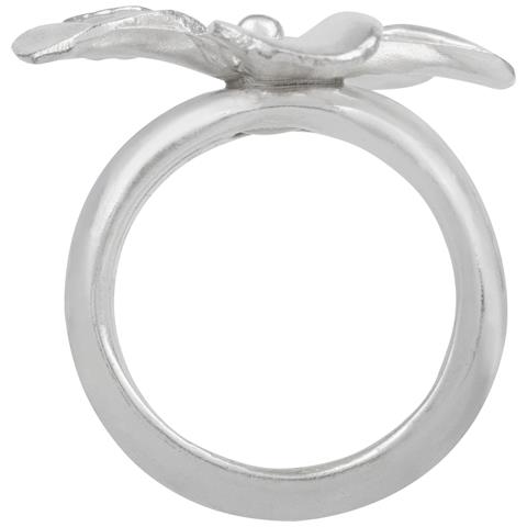 Anello Placcato Argento Sterling 925 ""fiore Grande"" Misura 16 - Foto 2