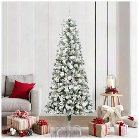 Albero di Natale Artificiale con Rami Pieghevoli 210 cm - Foto 2