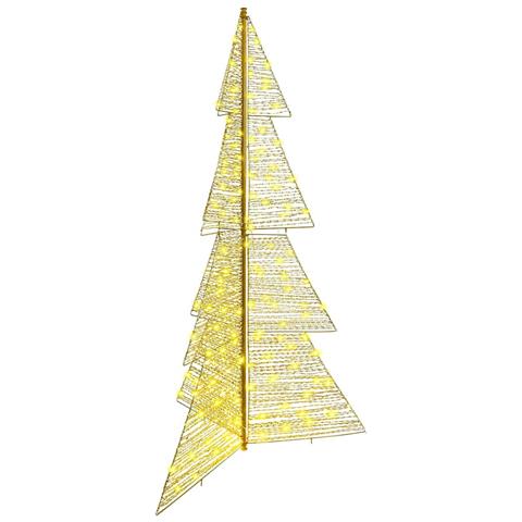 Albero di Natale con 240 LED Bianco caldo 180 cm PET - Foto 1