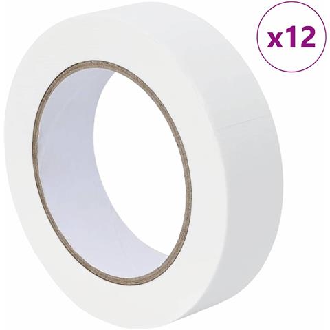 Nastri Adesivi per Pittori 12 pcs Bianco 30mm x 50m Carta - Foto 1