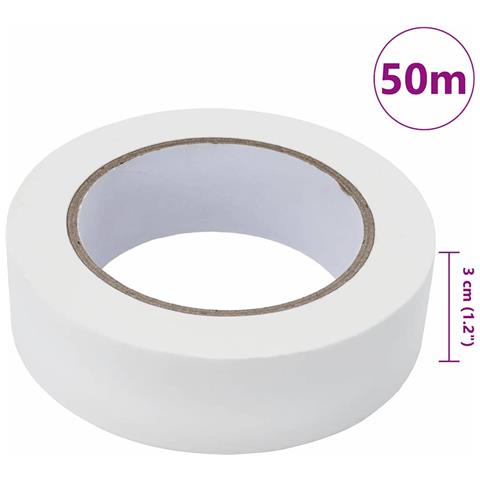 Nastri Adesivi per Pittori 12 pcs Bianco 30mm x 50m Carta - Foto 8