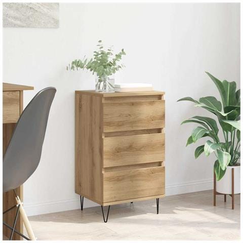 Credenza con cassetto Rovere artigianale 40 x 35 x 70 cm - Foto 2